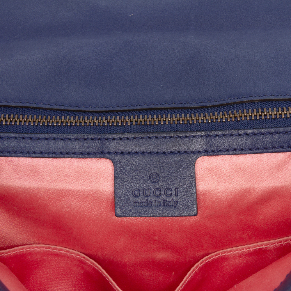 Pre-Loved Gucci Medium GG Marmont Matelasse Velvet Flap Crossbody - Picture 5 of 11